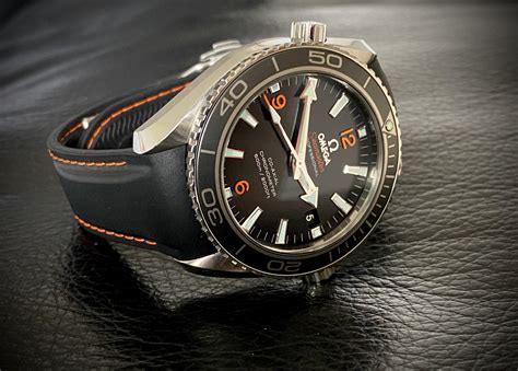 omega planet ocean leather strap